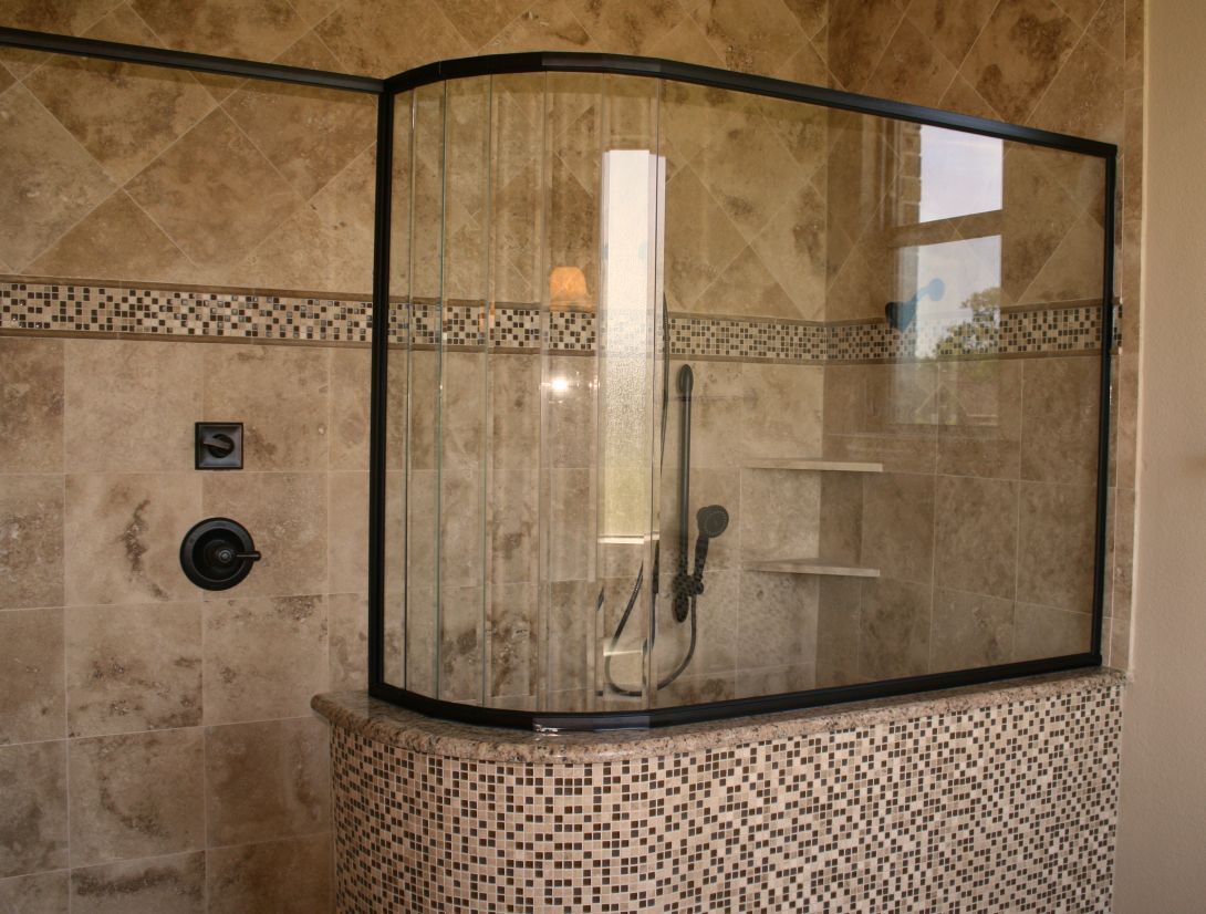 glass shower wall